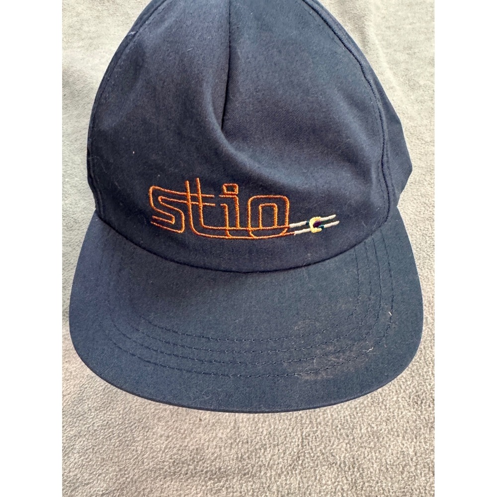 Stio‎ Navy Blue Snapback Hat Orange Embroidered Logo Baseball Cap Adjustable